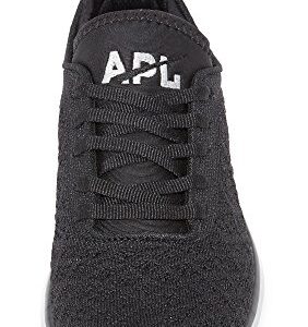 APL: Athletic Propulsion Labs Women's Techloom Phantom Sneakers, Black/Metallic Silver, 6.5 M US