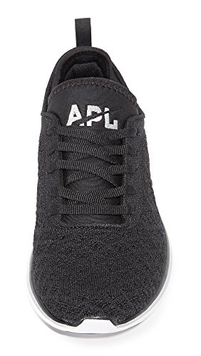 APL: Athletic Propulsion Labs Women's Techloom Phantom Sneakers, Black/Metallic Silver, 6.5 M US