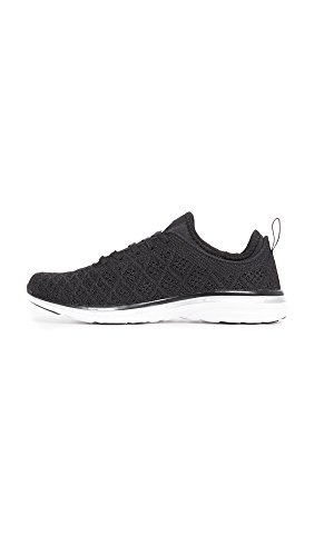 APL: Athletic Propulsion Labs Women's Techloom Phantom Sneakers, Black/Metallic Silver, 6.5 M US