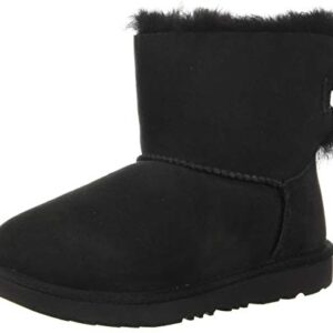 UGG unisex child Mini Bailey Bow Ii Boot, Black, 8 Toddler US