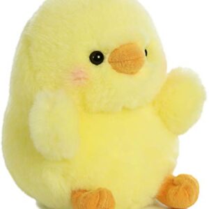 Aurora® Round Rolly Pet™ Chickadee Chick™ Stuffed Animal - Adorable Companions - On-The-Go Fun - Yellow 5 Inches