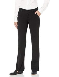 unionbay womens heather slash pocket stretch uniform bootcut pants, new black, 7 us