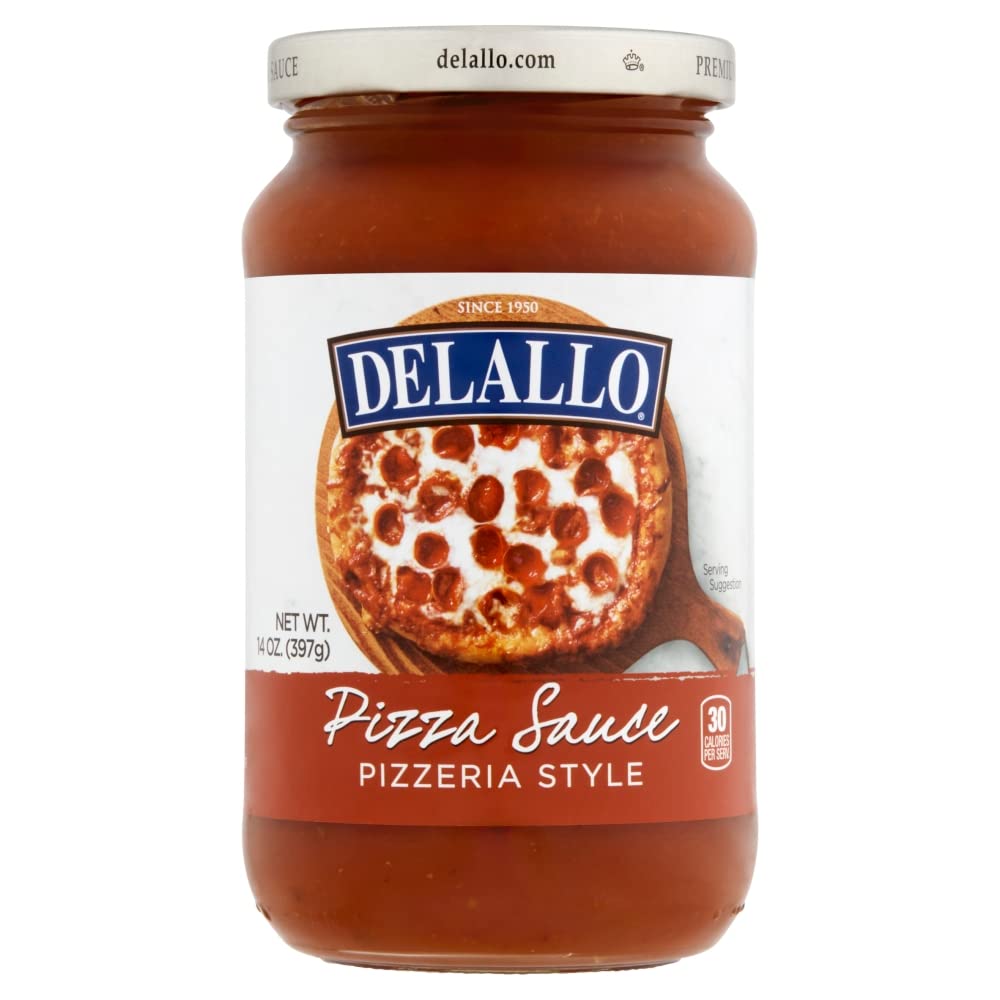 DeLallo Classic Pizzeria-Style Pizza Sauce, 14oz Jar, 4-Pack