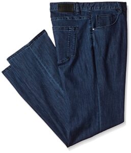 perry ellis men's big and tall big & tall coolmax 5 pocket denim pant, dark indigo, 42w x 36l