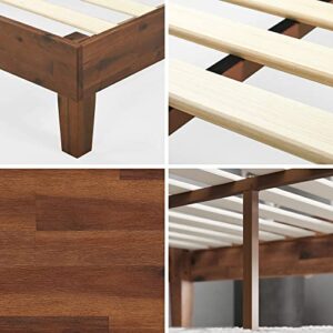 Zinus Marissa 12 Inch Deluxe Wood Platform Bed / No Box Spring Needed / Wood Slat Support / Antique Espresso Finish, Queen