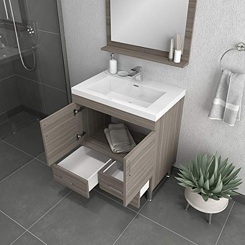 Alya Bath Ripley Bathroom Vanity, 30", Gray