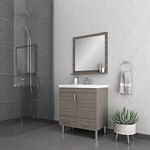 Alya Bath Ripley Bathroom Vanity, 30", Gray