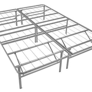 Mantua Premium Platform Bed Base in Silver, Replaces Box Spring and Bed Frame