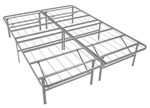 Mantua Premium Platform Bed Base in Silver, Replaces Box Spring and Bed Frame