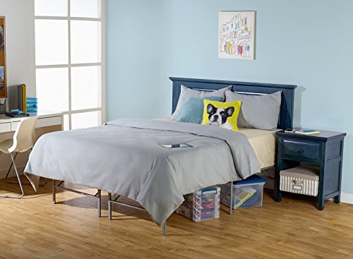 Mantua Premium Platform Bed Base in Silver, Replaces Box Spring and Bed Frame