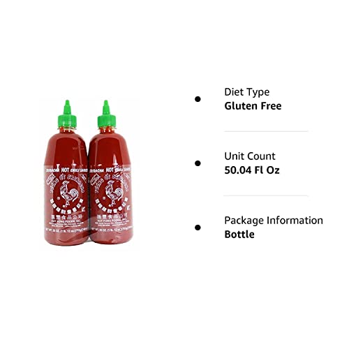 Huy Fong Foods Sriracha Sauce, 28 oz. (Pack of 2)