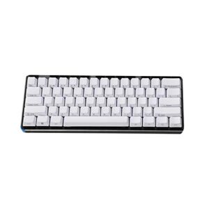 ymdk side-printed thick pbt oem profile 61 ansi keycaps for mx switches mechanical keyboard (white)(only keycap)