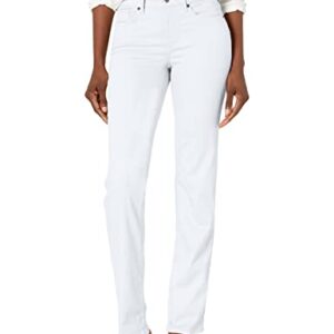 NYDJ Women's Misses Marilyn Straight Denim Jeans, Optic White, 12