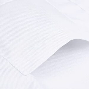 Alimens & Gentle French Cuff Regular Fit Dress Shirts (Cufflink Included) (16" Neck - 34"/35" Sleeve, White New)