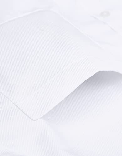 Alimens & Gentle French Cuff Regular Fit Dress Shirts (Cufflink Included) (16" Neck - 34"/35" Sleeve, White New)