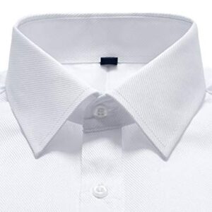 Alimens & Gentle French Cuff Regular Fit Dress Shirts (Cufflink Included) (16" Neck - 34"/35" Sleeve, White New)