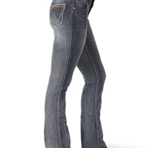 Wrangler Women's Retro Sadie Low Rise Stretch Boot Cut Jean, Medium Blue, 11-32