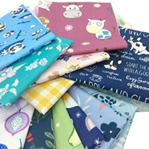 longshine-us 25pcs 12 Inch x 12 Inch No Repeat Design Premium Cotton Craft Fabric Bundle Squares Patchwork Lint DIY Sewing Scrapbooking Quilting Dot Pattern Artcraft