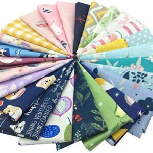 longshine-us 25pcs 12 Inch x 12 Inch No Repeat Design Premium Cotton Craft Fabric Bundle Squares Patchwork Lint DIY Sewing Scrapbooking Quilting Dot Pattern Artcraft