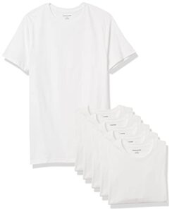 amazon essentials men's crewneck undershirt, pack of 6, white, x-large