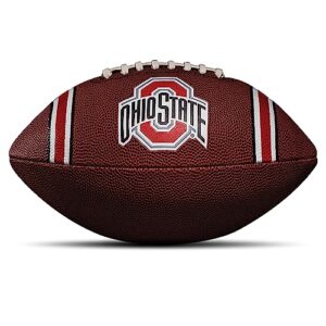 Franklin Sports NCAA Ohio State Buckeyes Kids Youth Football - Official College Team Football with Team Logos - Junior Size Football