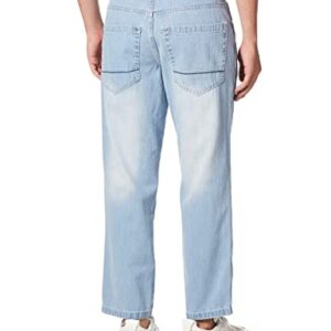 Southpole Big and Tall Men's Straight Leg Relaxed-fit Core Denim Pants, Light Sand Blue (New), 44