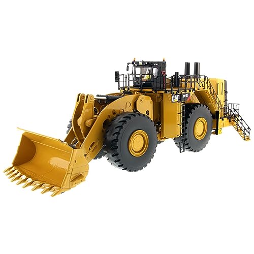 Diecast Masters 1:50 Caterpillar 994K Wheel Loader – Yellow Rock Bucket | High Line Series Cat Trucks & Construction Equipment | 1:50 Scale Model Diecast Collectible Model 85505