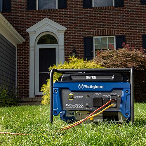 Westinghouse Outdoor Power Equipment 4650 Peak Watt Portable Generator, RV Ready 30A Outlet, Gas Powered, CARB Compliant, Blue