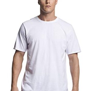 Russell Athletic mens Performance Cotton Short Sleeve T-Shirt, white, L