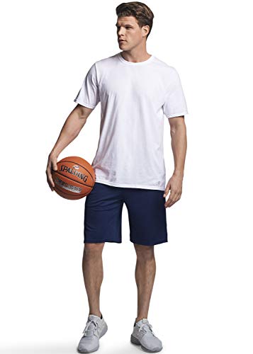 Russell Athletic mens Performance Cotton Short Sleeve T-Shirt, white, L