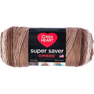 coats & clark super saver ombre yarn, 10 oz, cocoa