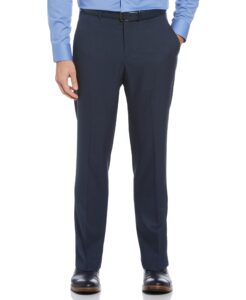 perry ellis portfolio men's performance dress pant, modern fit, non-iron, flat front stretch (waist size 30 - 42), mood indigo, 36w x 32l