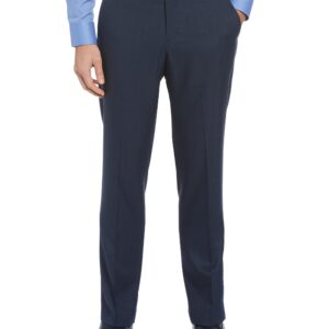 Perry Ellis Portfolio Men's Performance Dress Pant, Modern Fit, Non-Iron, Flat Front Stretch (Waist Size 30 - 42), Mood Indigo, 36W x 32L