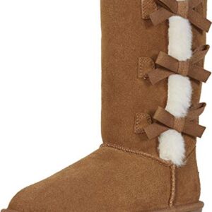 Koolaburra by UGG Unisex-Child Victoria Tall Boot, Chestnut, 1 Little Kid