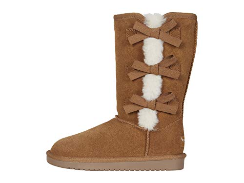 Koolaburra by UGG Unisex-Child Victoria Tall Boot, Chestnut, 1 Little Kid