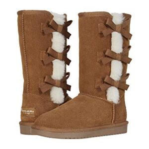 Koolaburra by UGG Unisex-Child Victoria Tall Boot, Chestnut, 1 Little Kid