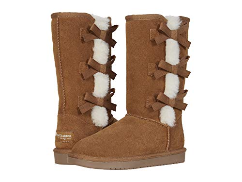 Koolaburra by UGG Unisex-Child Victoria Tall Boot, Chestnut, 1 Little Kid