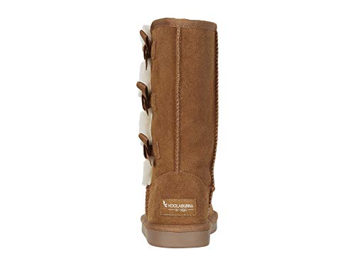 Koolaburra by UGG Unisex-Child Victoria Tall Boot, Chestnut, 1 Little Kid