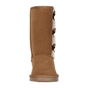 Koolaburra by UGG Unisex-Child Victoria Tall Boot, Chestnut, 1 Little Kid