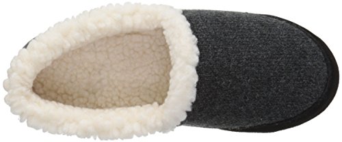 Acorn Moc Slipper – Cozy, Comfortable Moccasins for Women – House Shoes with Memory Foam Cloud Cushioning and Indoor / Outdoor Sole, Dark Charcoal Heather Ragg Wool, 8-9