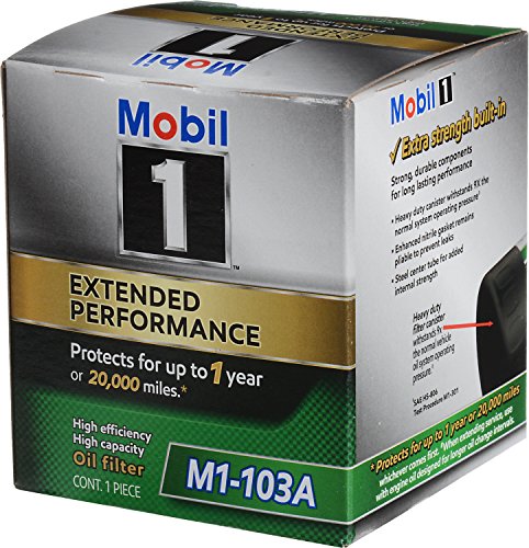 Mobil 1 Oil Filter, Canister, Screw-On, 13/16-16 in Thread, Steel, Black, Various GM Applications, Each