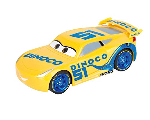 Carrera First Disney/Pixar Cars 3 - Slot Car Race Track - Includes 2 cars: Lightning McQueen and Dinoco Cruz - Battery-Powered Beginner Racing Set for Kids Ages 3 Years and Up