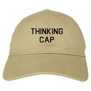 thinking cap funny nerd dad hat baseball cap beige