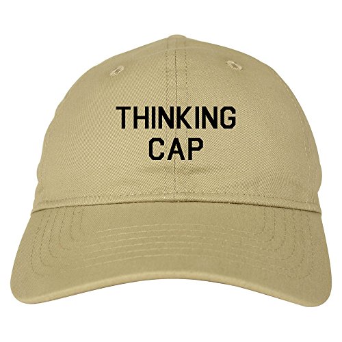 Thinking Cap Funny Nerd Dad Hat Baseball Cap Beige