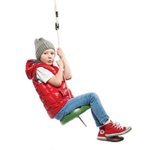 Disk Seat Swing Daisy Disc Monkey Swing Rope Tree Swing by Summersdream (Green)