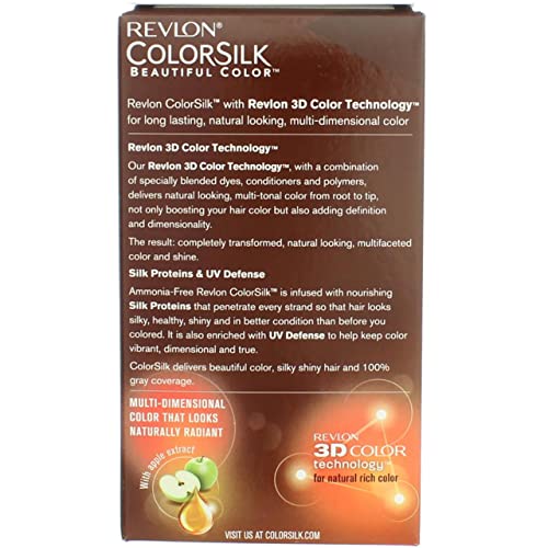 Revlon Colorsilk Hair Color 42 Medium Auburn, Pack of 3