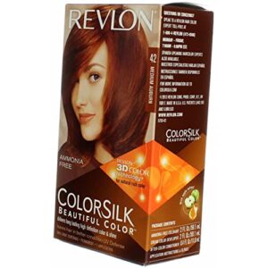 Revlon Colorsilk Hair Color 42 Medium Auburn, Pack of 3