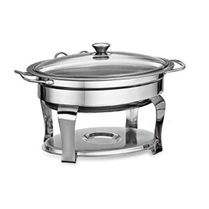 tramontina 80205/548ds oval stainless steel chafing dish, 4.2-qt