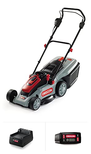 Oregon Cordless LM300 Lawn Mower Kit with A6 4.0 Ah Battery and Standard Charger