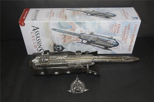 Good Value Assassin's Creed: Black Flag 4 Edward Kenway Hidden Rubber Blade Cosplay Weapons Props 1:1 Sleeves Sword